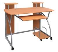 Mobile Computer Desk Pull Out Tray Finish Table Multi Colours/Sizes vidaXL