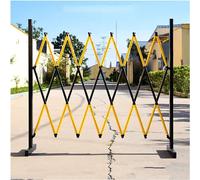 Mobile Concertina Safety Barrier Construction Barricade Security Fence, Retractable Barricade Folding Security Fence Colour: Red And White Space Saving (Color : Yellow,
