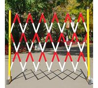 Mobile Concertina Safety Barrier Mobile Barricades, Traffic Barriers Folding Fence Guards With Wheels To Separate Crowds And Cordon Off Areas Space Saving (Color : Yello
