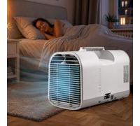 Mobile Cooling Unit, Portable AC with Fan, Cool & Dehumidify Modes, Rapid Temperature Drop by 18 F, Ultra-Quiet at 42dB, Auto-Evaporative System, Perfect for Rooms up to 161 Sq Ft,AC1500W