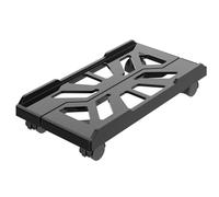 Mobile CPU Stand with Wheels, 43cm x 20 to 28cm Adjustable Computer Tower Stand, Under Desk CPU Holder PC Floor Cart for Gamers and Students (Black)