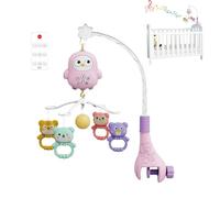 Mobile Crib, Baby Bed Bell, Musical Rattle Toy, Portable Hanging Design, Soft Soothing Sound Feature, Ideal for Nursery, Bassinet, Bedside, Playpen, Girls, Boys, Kids, 15.75x9.84x18.9 Inches