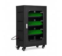 Mobile Device Storage Cabinet 40 Slots,USB Charging Locker with Lockable Door,Galvanized Steel Phone Organizer for Business,Library,Centralized Device Charging Solution(Black,50 Slots)