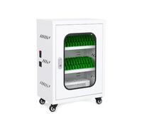 Mobile Device Storage Cabinet 40 Slots,USB Charging Locker with Lockable Door,Galvanized Steel Phone Organizer for Business,Library,Centralized Device Charging Solution(White,30 Slots)