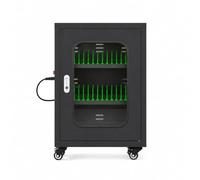 Mobile Device Storage Cabinet 40 Slots,USB Charging Locker with Lockable Door,Galvanized Steel Phone Organizer for Business,Library,Centralized Device Charging Solution(Black,30 Slots)