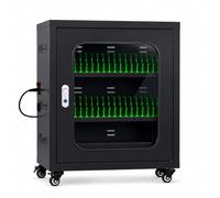 Mobile Device Storage Cabinet 40 Slots,USB Charging Locker with Lockable Door,Galvanized Steel Phone Organizer for Business,Library,Centralized Device Charging Solution(Black,40 Slots)