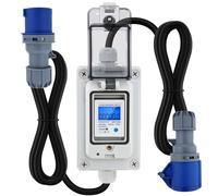 Mobile Digital Electricity Meter,230V 16A Power Consumption Meter,Waterproof Power Consumption Meter with LED/Reset, IP65 Waterproof for Motorhomes/Electric