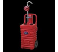 Mobile Dispensing Tank 55L with Oil Rotary Pump - Red