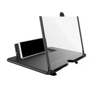 Mobile Display Enlarger - HD 3D Phone Projector, Desktop Screen with Foldable Holder, Fun Gift, Smartphone Magnifier with Space-Saving Design, Magnifying Projector for Watching Films Shows and Videos