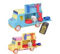 Mobile Dog Grooming Vehicle Playset With Accessories