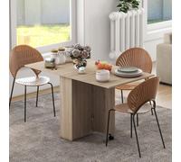 Mobile Drop Leaf Table Kitchen Table Extendable Dining Table w/ Shelves, Wheels