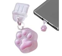 Mobile Dust Plugs - Dust Plug For Charging Port | Cat Paw Shaped Dust Plug, Cell Phone Charm, Dust Plug For Fabricati, UN, Resin, Refer to description