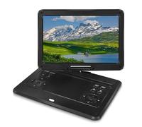 Mobile DVD Player, HD Draaibaar Scherm DVD CD Speler Super Slim Game Ingebouwde Batterij Thuis Draagbare Bewegende 3D Disc Video Machine Luidspreker TV high resolution(Black)