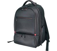 Mobile Edge Professional Laptop Backpack for Men and Women, Compatible with Mac 16-17 Inch Laptops, for Travel, Work, Checkpoint TSA-Friendly, Black, Black With Red Trim, 16", Business Travel Laptop