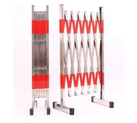 Mobile Expandable Traffic Barricade - 2m Folding Safety Barrier with Casters, Portable Driveway Fence, Temporary Scissor Gate for Event Management and Crowd Control