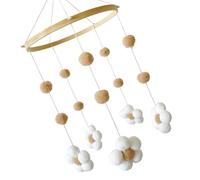Mobile Felt Flower Bed Bells Mobile Crib Jewelry Creative Pendant Toy Felt Wind Chimes Nursery Decorations Gift Nursery Decors for Infant Bedroom Hanging
