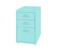 Mobile File Cabinet, 3 Drawer Office Filing Storage, Low Cabinet for Home and Office, Rolling Design for Easy Mobility