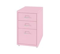Mobile File Cabinet, 3 Drawer Office Filing Storage, Low Cabinet for Home and Office, Rolling Design for Easy Mobility