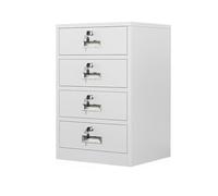 Mobile File Cabinet for Home Office Lockable Metal Storage Cupboard with Adjustable Shelves & 2 Drawers Stylish Brown Office Filing Cabinet for Efficient nization