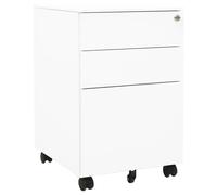 Vidaxl Mobile File Cabinet Light Grey 39X45X60 Cm Steel, Grey