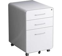 Mobile File Cabinet on Wheels Under Desk Rolling Drawer Storage Fully Assembled 18.9"x19.7"x15.7" Ideal for Office and Home Use