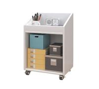 Mobile File Cabinet Under Desk - Solid Wood 3-Drawer Storage with Wheels for Home Office Small Bookcase Shelf White Compact nizer for Documents and Supplies