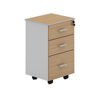 Mobile File Cabinet with 3 Drawers & Lock - Vertical Under-Desk Storage for Letters/Documents - Secure Office nization Solution