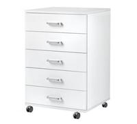 Mobile File Cabinet With 5 Drawers Filing Cabinet Freestanding Stationery Storage Organiser Printer Stand Document File Storage