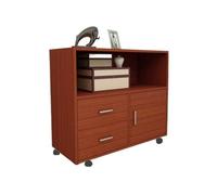 Mobile File Cabinet with Thick Back Rolling Office Storage Unit for Printer and Documents 3 Drawer nizer with Wheels Red