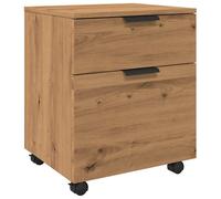 Mobile File Cabinet with Wheels Desk Storage Cabinet Engineered Wood vidaXL