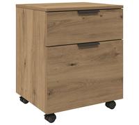 Mobile File Cabinet with Wheels Desk Storage Cabinet Engineered Wood vidaXL