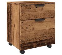 Mobile File Cabinet with Wheels Desk Storage Cabinet Engineered Wood vidaXL