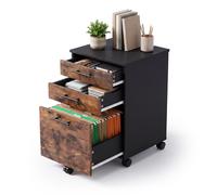 Mobile filing cabinet under-desk pedestal printer stand 3-drawer cabinet