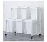 Mobile Flower Shop Display Stand Metal Plant Stand, Heavy Duty Moving Plant Cart Shelf with Wheels and Bucket, Indoor Outdoor Flower Storage Shelves, for Florist Garden Parties Event Decorations