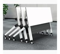 Mobile Folding Conference Table Modern Flip Top Training Table with Caster Wheels Large Office Meeting Table for Collaborative Work and Events