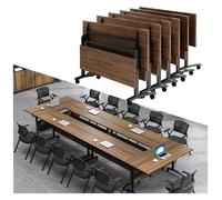 Mobile Folding Conference Table Set of 6 - Flip Top Training Tables with Caster Wheels Portable Seminar Meeting Tables (120x60x75 cm) - Perfect for Offices Events & Workshops