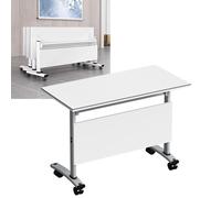 Mobile Folding Conference Table with Flip Top, Office Meeting Table, Training Table with Silent Wheels for Classroom and Office, 63x20x30in