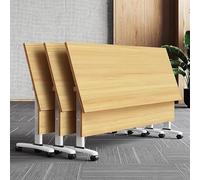 Mobile Folding Conference Table with Lockable Wheels FlipTop Meeting Desk SpaceSaving Metal Frame Perfect for Office Training Seminar & Events