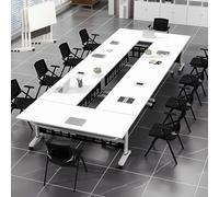 Mobile Folding Conference Table with Wheels, 70.9-Inch Space-Saving Meeting Desk, Flip-Top Design for Office/Meeting Room/Classroom (2 Pieces)