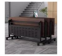 Mobile Folding Conference Table with Wheels - Portable Seminar & Meeting Room Training Table Adjustable Height Space-Saving Design for Easy Storage and Transport