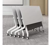 Mobile Folding Conference Table with WheelsModern Flip Top Design for Office Training & Classroom1 Piece Large Flexible Meeting Table