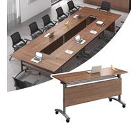 Mobile Folding Conference TableModular Meeting Table for 216 People Rolling Office Furniture Adjustable Height Portable Event Table Ideal for Business Meetings
