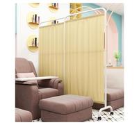Mobile Folding Privacy Screen Room Divider with Iron Frame, 5 Panel Design for Enhanced Privacy and Space Saving in Medical Settings