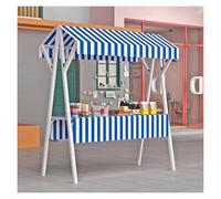 Mobile Food Cart with Wheels, Lightweight Outdoor Vendor Stall for Farmers Market, Hot Dog, Ice Cream, and Flower Sales