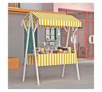 Mobile Food Cart with Wheels, Lightweight Outdoor Vendor Stall for Farmers Market, Hot Dog, Ice Cream, and Flower Sales
