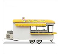 Mobile Food Truck, Food Trailer with Complete Setup, Perfect for Street Vending, Hot Dog Cart and Coffee Cart for Commercial Use
