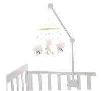 Mobile for Crib, Baby Crib Mobile Arm 27.17inch Wooden Cloud Design Detachable Adjustable Holder Cute Cot Bed Bell Wind Chimes Hanger Bracket