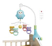 Mobile for Crib, Baby Cribs Mobiles with Soothing Music, Portable Toddler Colorful Bassinet Rattle Bed Bell, Interactive Nursery Toy for Girls, Boys, Bedside, and Playpen Use