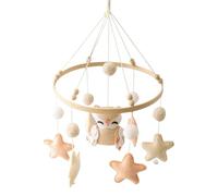 Mobile for Crib, Felt Neutral Baby Crib Toys, Soft Sensory Bedding Play Accessory for Girl Boy Room Home Nursery Bedroom Decor