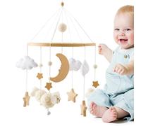 Mobile for Crib | Musical Pendant for Bassinet,Bohemian Calming Interactive Crib Mobile for 0-3 Nursery Stroller Bed Playtime